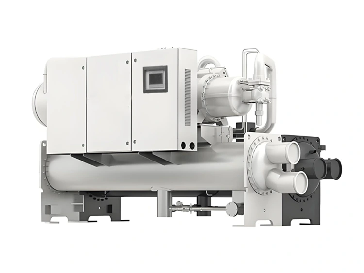 Water-Cooled Screw Compressor Unit - Condenser and Fan Array